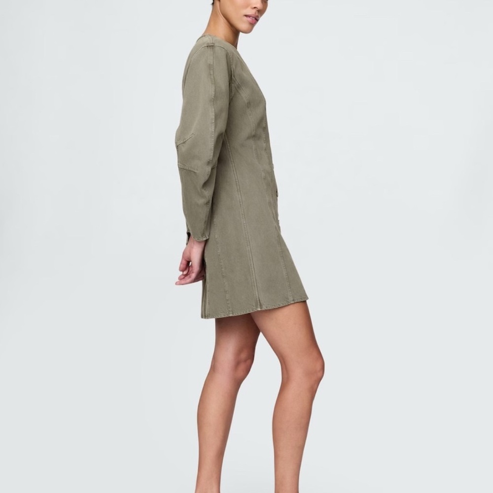 Green barrel mini dress - Picture 3 of 9